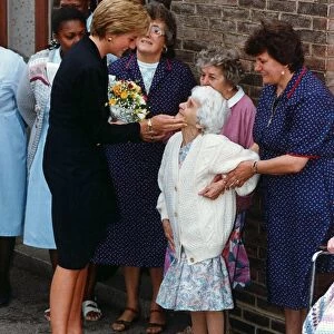 The Princess of Wales visted the Guiness Trust Estate in Newham London September 18th