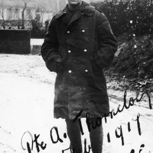 Private Albert Thorneloe of the MAchine Gun Regiment poses for the camera in France 1917 Private Albert Thorneloe of the MAchine Gun Regiment poses for the camera in France 1917