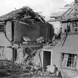 Private property wrecked by Nazi raiders in Swansea, Wales. February 1941 Private property wrecked by Nazi raiders in Swansea, Wales. February 1941