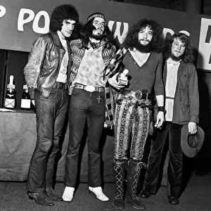 Prizewinners at the 1969 Melody Maker Readers Pop Poll. Second prize won by Jethro