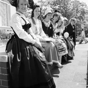 Pro Europe Women in Traditional Costumes Print, Solihull 1975 Pro Europe Women in Traditional Costumes Print, Solihull 1975