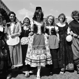 Pro Europe Women wearing traditional costumes ahead of referendum, pictured in Solihull Pro Europe Women wearing traditional costumes ahead of referendum, pictured in Solihull