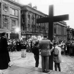 Procession of Witness, Greys Monument, Newcastle, Good Friday 28th March Circa 1980 Procession of Witness, Greys Monument, Newcastle, Good Friday 28th March Circa 1980