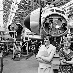 Production of the Hawker Siddeley 748 at Woodford Aerodrome, Greater Manchester