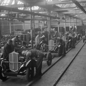 Production line at the Triumph car factory in Coventry. 23 September 1931 Production line at the Triumph car factory in Coventry. 23 September 1931
