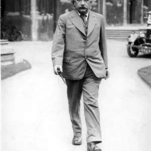 Einstein at Christ Church College Quadrangle Print 1933