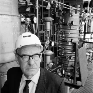 Professor F. Morton at the Chemical Building Print, 1967