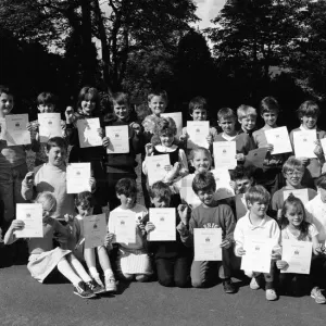 1987 Print: Proficient Pupils Receive Cycling Certificates