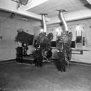 The projection room at the Odeon Cinema in Kingston Upon Thames. March 1935 2099