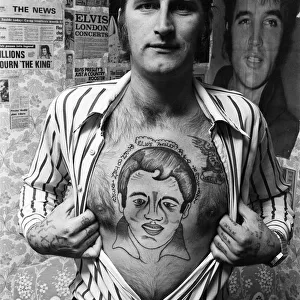 Proud Teddy Boy John Turner has Elvis close to his heart - in a portrait tattooed on his