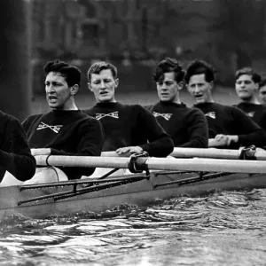 Oxford University Boat Race Crew Print, 24th March 1955