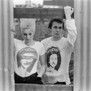 Punk fashions for him and her from Seditionaries, Kings Road, London