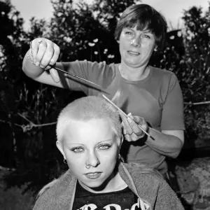 Julie Brandon's Haircut in Thame, Oxfordshire Print (24th July 1980)