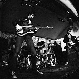 Punk group The Stranglers performing in Manchester. 9th June 1977