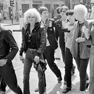 Punk Rockers the Kings Road who clashed with a group of Teddy Boys. London, July 1977