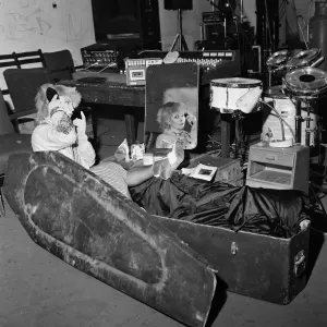 Punk singer and actress Toyah Willcox sleeping in her coffin in Battersea, London Punk singer and actress Toyah Willcox sleeping in her coffin in Battersea, London