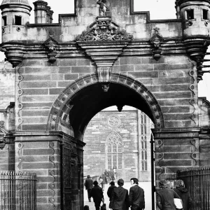 Pupils arrive at George Harriet fee paying school. 1972 Pupils arrive at George Harriet fee paying school. 1972