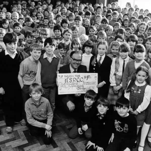 Pupils from Billingham Church of England Junior school hand over a cheque for 1500 Pupils from Billingham Church of England Junior school hand over a cheque for 1500