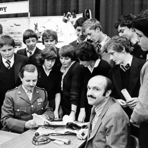 Army Schools Liaison Officer at Redcar Careers Convention Print 1981