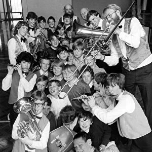 Pupils at Langbaurgh School, Middlesbrough, get right in the mood when the big band sound