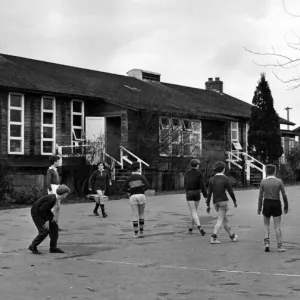 Pupils in the playground at City of Coventry Boarding School in Cleobury Mortimer Pupils in the playground at City of Coventry Boarding School in Cleobury Mortimer