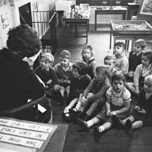 Pupils at Roxeth Primary School, Harrow, being taught English pronunciation using