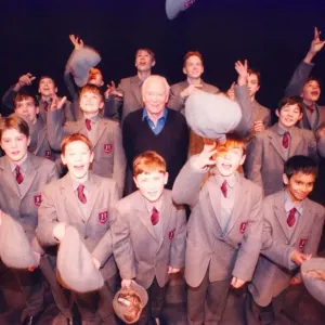 Pupils from across the Tyne and Wear region join actor Tony Britton for the showing of