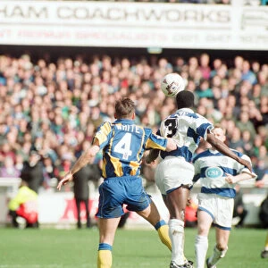 QPR 0-4 Leeds United, premier league match action, Loftus Road, Monday 4th April 1994