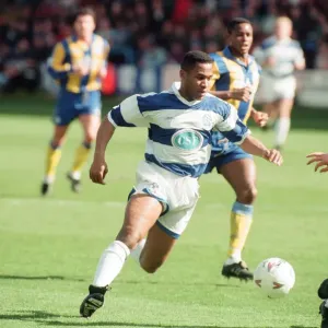 QPR 0-4 Leeds United, premier league match action, Loftus Road, Monday 4th April 1994 QPR 0-4 Leeds United, premier league match action, Loftus Road, Monday 4th April 1994
