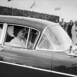 The Queen Driving Her Car Print, 1965 The Queen Driving Her Car Print, 1965