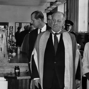 The Queen and the Duke of Edinburgh at Haworth Chemistry Building Print The Queen and the Duke of Edinburgh at Haworth Chemistry Building Print