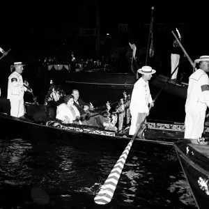 The Queen and The Duke of Edinburgh in Venice on a Gondola. 8th May 1961 The Queen and The Duke of Edinburgh in Venice on a Gondola. 8th May 1961
