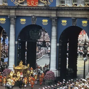 Queen Elizabeth Coronation II Print, Admiralty Arch, London 1953