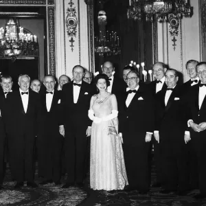 Queen Elizabeth entertaining Harold Wilson and other visiting NATO Ministers Queen Elizabeth entertaining Harold Wilson and other visiting NATO Ministers