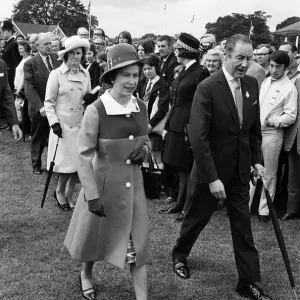 Queen Elizabeth II attends the Royal Show at Stoneleigh Park, Warwickshire. 5th July 1972