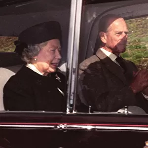 Queen Elizabeth II in Balmoral, Scotland, 7th September 1997 Driving with husband Prince