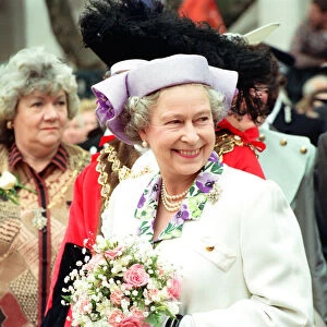 Queen Elizabeth II at Centenary Square, Birmingham. 12th June 1991
