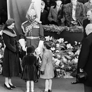 Queen Elizabeth II, with her children Prince Charles and Princess Anne Queen Elizabeth II, with her children Prince Charles and Princess Anne