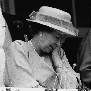 Queen Elizabeth II June 1985 The Queenat the 1985 Epsom Derby Horseracing