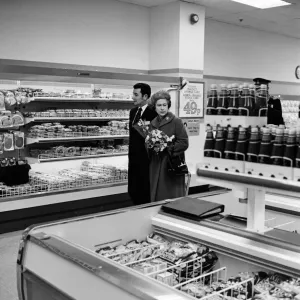 Queen Elizabeth II opens the Elmsleigh Shopping Centre, Staines