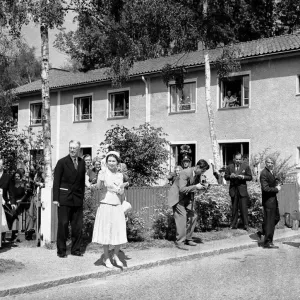 Queen Elizabeth II Visits Stockholm Nursing Home Print 10th June 1956
