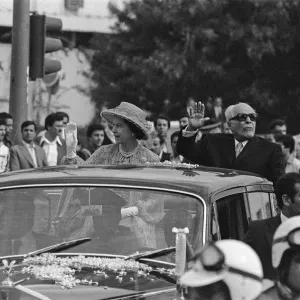 Queen Elizabeth II and President Habib Bourguiba Print, 21st October 1980