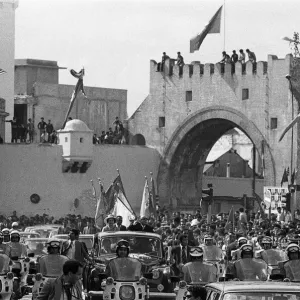 Queen Elizabeth II and President Habib Bourguiba during the Royal state visit to Tunis Queen Elizabeth II and President Habib Bourguiba during the Royal state visit to Tunis
