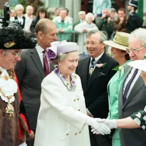 Queen Elizabeth II and Prince Philip, Duke of Edinburgh at Centenary Square, Birmingham Queen Elizabeth II and Prince Philip, Duke of Edinburgh at Centenary Square, Birmingham
