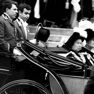 Queen Elizabeth II and Prince Philip at the Garter ceremony Windsor