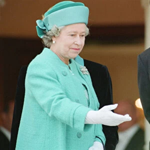 Queen Elizabeth II and Prince Philip pictured in Bonn during their state visit to Germany