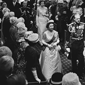 Queen Elizabeth II and Prince Philip during a state visit to New Zealand