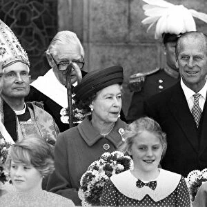 Queen Elizabeth II and Prince Philip visit Newcastle to distribute the Royal Maundy Money