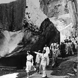 Queen Elizabeth II and Prince Philip on their visit to the Rock Fortress of Sigiriya