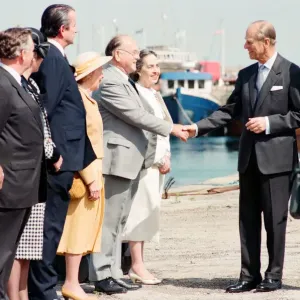 Queen Elizabeth II and Prince Philip visiting Hartlepool Marina. 18th May 1993 Queen Elizabeth II and Prince Philip visiting Hartlepool Marina. 18th May 1993